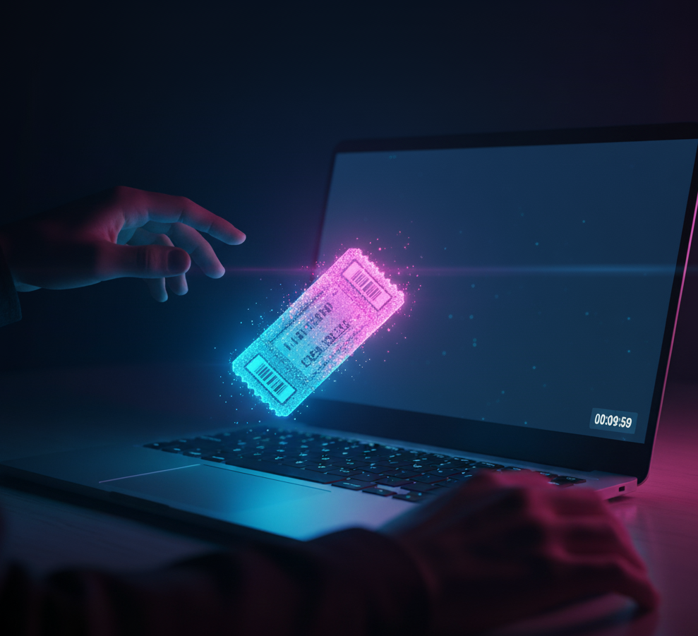 Entradas de conciertos virtuales estilo moderno y realista en España